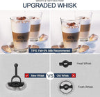 Huogary Milk Frother,4 in 1 Milk Frother and Steamer,10.14 oz /300 ml Hot and Cold Foam Maker,Milk Steamer,Milk Warmer for Coffee,Cappuccinos,Macchiato, 120V