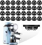 Self Adhesive Caster Wheels for Countertop - Furniture Sliders & Appliance Rollers for Kitchen, Coffee Machine, Blender, Oven - Easily Solves The Problem of Desktop Sliding (Black, 32pcs)
