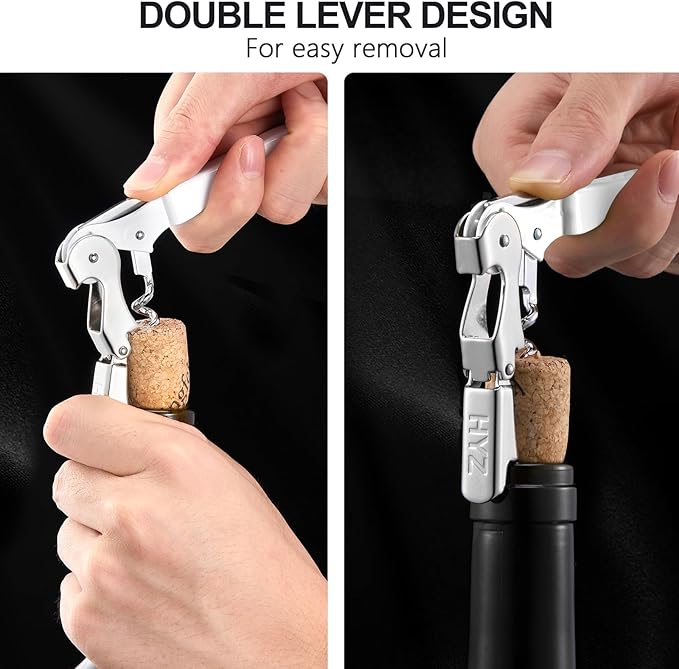 HYZ Wine Opener Bulk 20-Pack for Bartender, Professional Waiter Corkscrew Wine Key for Servers & Restaurant, Double Hinged Wine Bottle Opener with Foil Cutter, Commercial Bulk Set, (Multicolor)