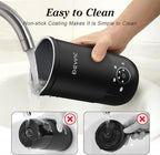 DEVINC Milk Frother, 4-in-1 Milk Frother and Steamer, Hot and Cold Foam Maker and Milk Warmer with Auto Shut-Off, Electric Frother for Coffee, Latte, Cappuccino, Matcha