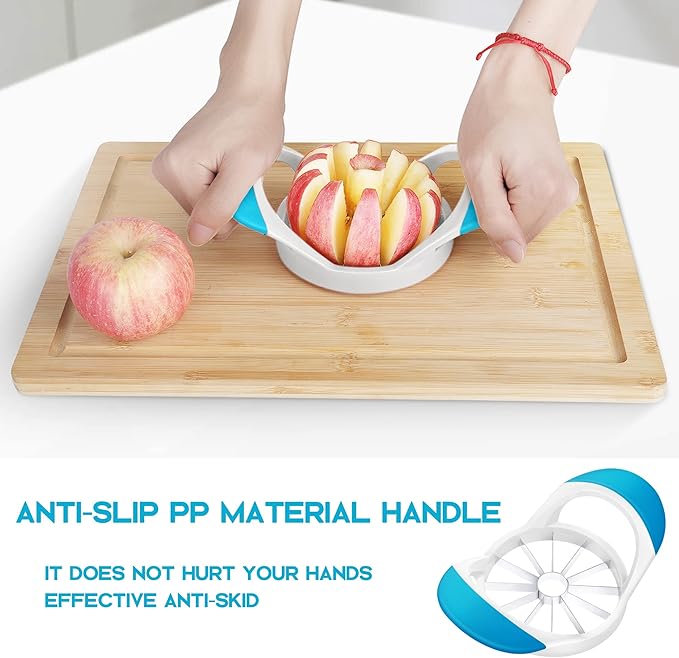 Supercenter Apple Cutter, Apple Corer and Slicer - Stainless Steel Apple Corer - 4.72 Inch Apple Slicer Tool with 12 Super Sharp Blades, lightweight Apple Slicer and Corer with Anti-slip Handle