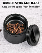 2.5" Grinder [Aluminum] 3-Piece 4-Parts Grinder for Kitchen Spice with Top Storage, Anti-jamming Teeth & Large Bottom Chamber