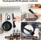 Coffee Scoop Fits Reusable K-Cups 2Tbsp, Food-Grade PCTG Funnel Scoop, Mess-Free & Precise Measuring for Coffee, Protein, Powder & Hot Cocoa (Black,1Pack)