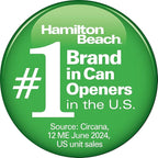 Hamilton Beach Extra-Tall Electric Automatic Can Opener with Easy-Clean Detachable Cutting Lever,Cord Storage,Knife Sharpener,Brushed Stainless Steel (76700),(Pack of 2)