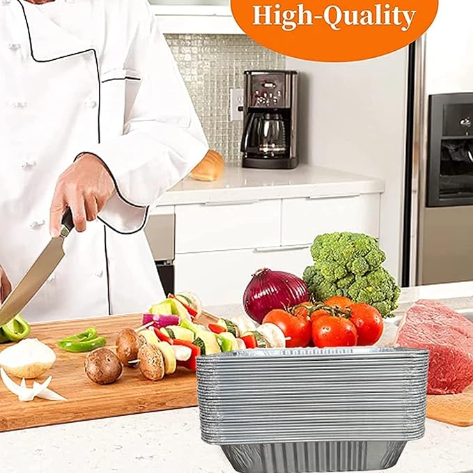 Waytiffer 9x13 Aluminum Pans - (30Pack) Disposable Foil Pans, Half Size Deep Steam Table Pans Extra Thick for Baking, Cooking, Roasting, Heating, Serving & Lining Steam-Table Trays