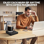 Mug Warmer,Coffee Mug Warmer with 3 Adjustable Temperature Settings,Coffee Warmer with 2-12H Auto Shutoff Functions,Easy to Clean Mug Heater for Desk,Grandma Gifts for Mothers Day