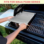 Half Griddle for Ninja FlexFlame PG300 Grills, Stainless Steel Sizzle Griddle Plate for Ninja-Flex Flame Grill Accessories XSKHLFGRIDLE, Even Heat Distribution & Versatility For Cooking 17''L x 12''W