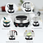 Artilife 500W Small Hot Plate Mini Hot Plate,Artilife 500w Small Electric Hot Plate,Mini Stove Portable Stove Kitchen Cooktop Electric Heater,Perfect Size for Moka Pot 110V