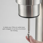 Sparkling Water Maker – Balck 304 Stainless Steel Carbonator Machine with 2 BPA-Free Bottles (1L + 0.5L) & 2 CO2 Carbonator