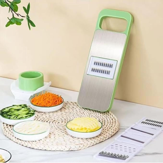 6-in-1 Vegetable Cutter, Mandoline Slicer for Kitchen, Vegetable Slicer Cutter with Multi Blade, Cheese Grater, kitchen gadgets
