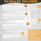 Magnetic Spice Rack for Refrigerator, 10 Pack Metal Magnetic Shelf, Moveable Spice Organizer with Hook Rack, Paper Towel Holder, Kitchenware Holder, Strong Magnetic Storage Fridge Organizer White