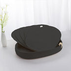 Placemats Set of 6 Oval – Woven Boho Farmhouse Table Mats for Dining Table for 6, Kitchen Decor, Washable and Handmade Rustic Table Accessories(Oval, Black)