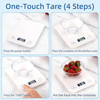 Digital Shipping Scale,Stainless Steel Panel, Accurate Portable Postal Scale for Packages, Small Business,Kitchen, Food, Handmade, Liquids, and Boutique (White Battery(5kg/1g))