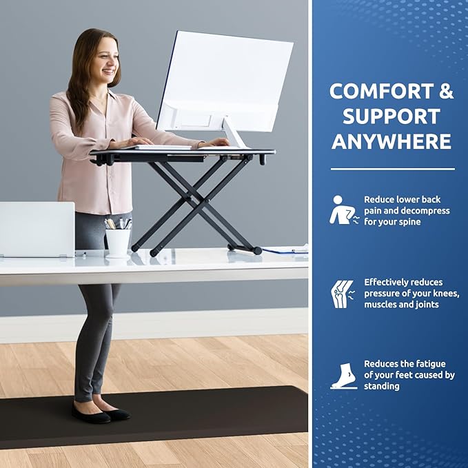 KitchenClouds Kitchen Mat Cushioned Anti Fatigue Kitchen Rug 17.3"x60" Water Resistant Non Slip Kitchen Rugs and Mats Standing Desk Mat Comfort Floor Mats for Kitchen House Sink Office (Chocolate)