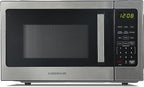 Farberware 0.9 Cu. Ft. Countertop Microwave Oven – 900 Watts Power, Auto Cook Settings, Defrost, Easy Clean and Child Safety Lock - Stainless Steel