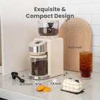 Gevi Coffee Grinder Electric,Coffee Bean Grinder with 35 Grind Settings for Espresso,Drip,French Press,Burr Coffee Grinder for Home Use,Anti-static Design,Beige