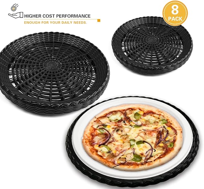 Paper Plate Holders, 8/12/24 Packs 9/10 Inch paper plate holders reusable Black Plastic Heavy Duty supports for Picnic Party Dinner