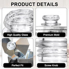 4 Pack Coffee Percolator Glass Top Replacement, Clear Coffee Filter Glass Knob for Electric and Stove Pots, Heat-Resistant Percolator Parts Camping Accessories for Coffee Filter and Makers