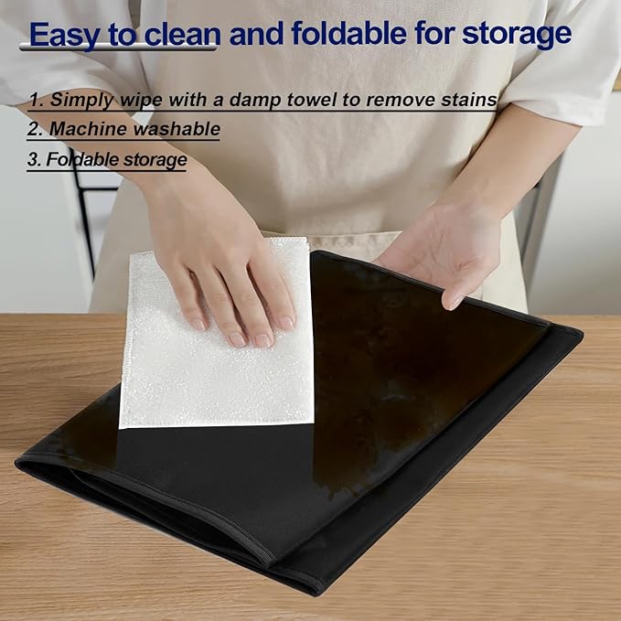 Toaster Oven Cover for BLACK+DECKER Crisp 'N Bake Air Fryer Toaster Oven Combo 12 in 1 Convection Oven, Heavy Duty Thickened Cover Waterproof Dust-proof Countertop Oven Case (Black)