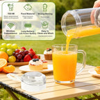 MIAOKE 2026 Upgrade 700 ML Portable Smoothie Blender, Rechargeable Personal Blende, Contains both Automatic and Pulse Functions, with Travel Cup and Lid, 6 Sharp Blades, Mixer Blender Machine Kitchen
