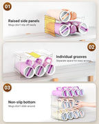 Water Bottle Organizer for Stanley Cup Accessories, Cabinet Organizers and Storage for Meoky 40 oz Tumbler with Handle, Fridge Tumbler Organizer Kitchen Gadgets Gifts, 2Pack Large-6-bottle