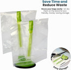 Jokari Adjustable Baggy Rack Stand 2 Pack Hands Free Food Storage Bag Holder Stand for Freezer and Sandwich Bags Clip Stand for Pouring Leftovers or Drying Reusable Ziploc Bags