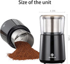 DR MILLS DM-7451 Electric Coffee Grinder, Coffee Bean Grinder Electric Dried Spice, Nut, Herb Grinder, Detachable Cup, Dishwashable, SUS304 Stainless Steel