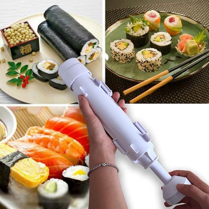 Sushi Roller Kit Rolls Made Bazooka Kitchen Easy Cooking Tools Tube Shape Food Sushi Mold Maker