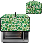 Four Leaf Clover Print St. Patrick's Day Toaster Oven Cover Anti Scratch Microwave Cover for Kitchen Countertop Appliance Dust Protector Decorative Oven Accessories, Green, M