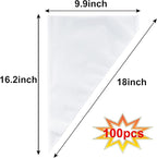 Piping Bags, Pastry Bags 18 Inch 100pcs, Disposable Icing Piping Pastry Bags For Cookie/Cake Decorating Supplies, Anti Burst And Non-Slip Thicken Cake Decorating Bags