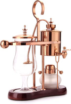 Diguo Belgian/Belgium Luxury Royal Family Balance Syphon Coffee Maker, Siphon Brewer, Elegant Design Retro-Style (Polished Rose Gold)