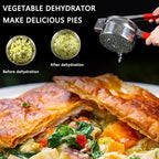 Stainless Steel Vegetable Squeezer, Upgrade Non-Slip Red Silicone Handle,Filling Pancakes,etc. (Upgrade 40oz)
