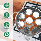 Fulgutonit Stainless Steel 21.5 QT Canning Pot with Rack & Lid, Canning Supplies Starter Kit and 6 Pieces Tools Set, Water Bath Canner for Beginner