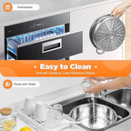 5-Tier Stainless Steel Steamer, 12.59 * 2.75inch Cooking Tools Pan Set Household Cookware Pot Large Capacity Kitchenware Multi-Purpose Kitchen Implements Stackable Vegetable Pan w/Glass Lid