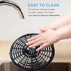 6.5QT Air Fryer Crisper Tray for 6.5QT Ninja OL500 OL501 Foodi Pressure Cooker & Air Fryers, Upgraded Grill Grate Pan Crisper Plate Rack Grid Shelf for Ninja 6.5QT Air Fryer, Dishwasher Safe