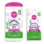 Dapple Baby All Purpose Wipes, Plant Powered, Hint of Lavender, Hypoallergenic, 75 Count Canister + 30 Count