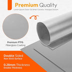 Oven Liners for Bottom of Oven, Silver 17" X 25" - Premium Large Thick Mats, Heavy Duty Liner for Bottom of Electric Range, Gas Range, Microwave, Etc. - Non Stick Teflon Mats (4-pack)