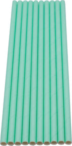 Pack of 300 Pastel Green Biodegradable 4-Ply Paper Drinking Straws (Compostable, Non-toxic, BPA-free)