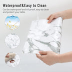 Faux Leather Placemats Set of 6,Heat Resistant Placemats for Dining Table, Easy Clean Non-Slip Place Mats, Waterproof Stain Resistant Wipeable Washable PU Table Mats, (Marble)