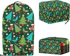 Christmas Tree Stocking Patterns Toaster Blender Slow Cooker Dust Covers Set Food Processor Covers Machine Washable Small Appliance Dust Cover Sets 3PCS
