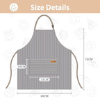 VALOME 2 Pack Kitchen Aprons, Apron for Cooking with 2 Pockets, Unisex Adjustable Neck Strap Chef Aprons for Men Women
