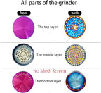 Matoolser 3 Inch Spice Grinder Mills for Kitchen (Rainbow)