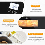 21-in-1 Programmable Bread Machine, 2.2LB Break Maker with Nonstick Pan & Digital Touch Panel, 3 Loaf Sizes 3 Crust Color, Keep Warm & 15H Timer, Bread Making Kit & Breakfast Maker, Blue