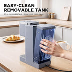 Tastyle Single Serve Coffee Maker, Iced and Hot Coffee Machine for K Cup & Grounds, Compact Design, 40oz Removable Water Reservoir, 6 to 24 Oz Brew Sizes, Fits 7.3" Travel Mug, Gray