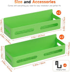 Sevenblue 4 Pack Strong Magnetic Spice Rack for Refrigerator, Multipurpose Magnetic Shelf for Fridge with 4 Hooks for kitchen and Bathroom Organization, Green