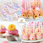 JOERSH 5PCS Silicone Flower Molds, Non-Stick Daisy Sunflower Fondant Chocolate Molds for Dessert Cake Decorating, Cupcake Topper, Cake Pop, Candy