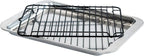 Nordic Ware Naturals 5 Piece Compact Pan Set, Toaster Oven, Counter Ovens, Air Fryer and Broiler Safe, Size for 1-2 Portions - Includes Rectangular Pan, Muffin Pan, Baking Sheet, Broiling Rack and Lid