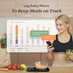 Cosori Smart Food Kitchen Scale with Nutritional Calculator, Free App for AI Scan, Calorie & Macro Tracking, Food Preload, On-Screen Nutrient Info, Personal Goals, Rechargeable, 11 lb / 5 kg