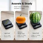 Food Scale Kitchen Scale Weight Grams and Ounces Small Digital Scale for Weight Loss Baking Cooking Coffee of NUTRI FIT, Max 11lb 0.5g Increment, LCD Smart Tare, Easy to Use for Travel