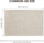 Placemats Set of 4, Bilayer Thickened Linen Place Mats Heat Resistant Machine Washable Wrinkle Free Carefully Selected Polyester Mats for Kitchen/Dining/Coffee Table (Cream Beige)